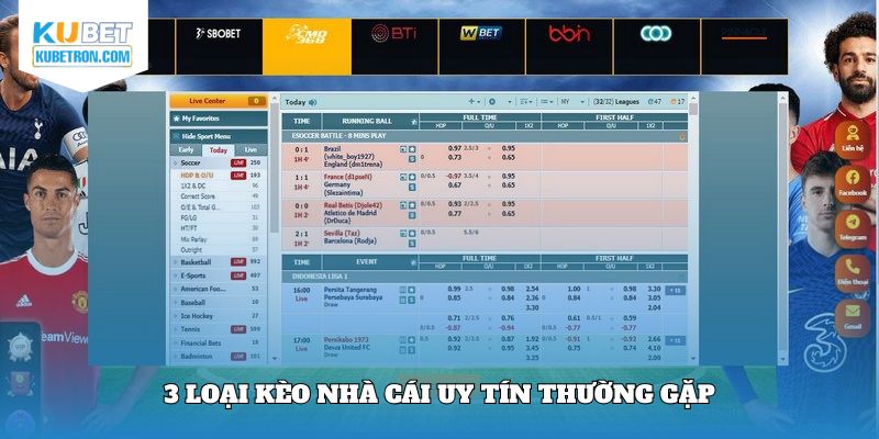 Dạng cược thể thao phổ biến